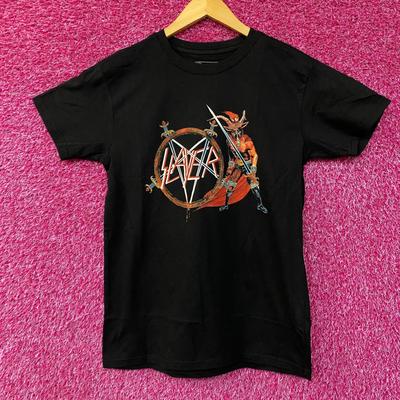 Slayer Show No Mercy Rock Band 100% Cotton T-shirt Mens Tees Top