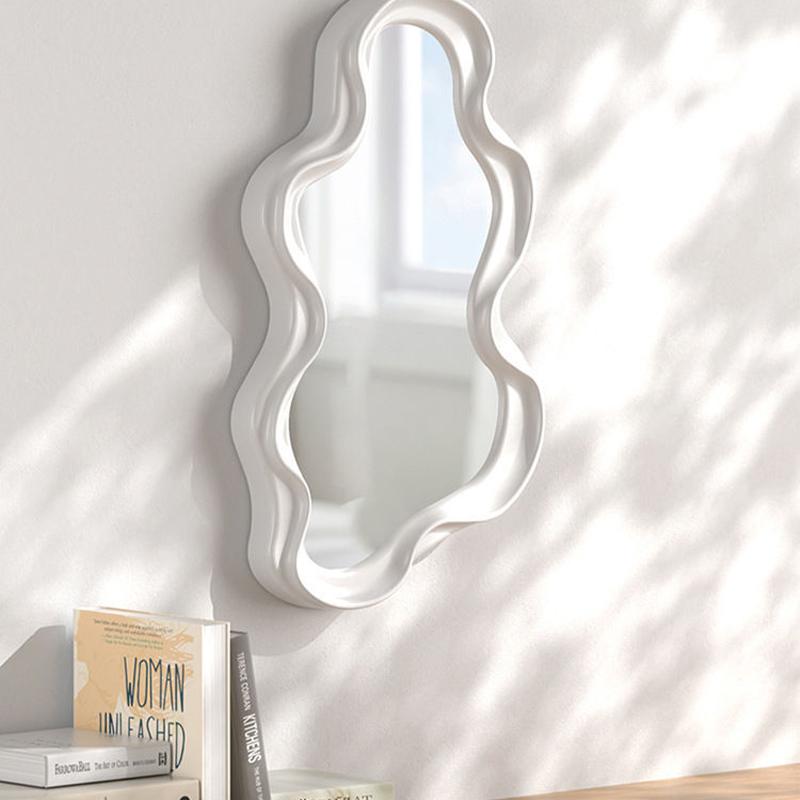 Wall-Mounted Bathroom Mirror Irregular Desktop Makeup Mirror Cloud Shaped  Mirror
