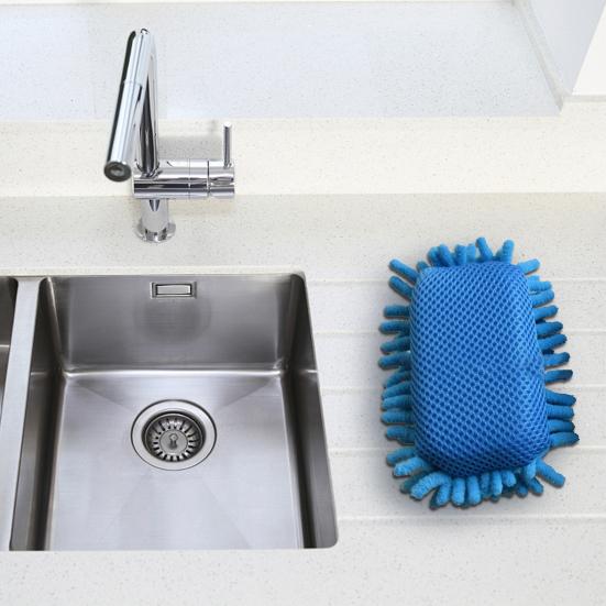 2Pcs Microfiber Shag Cleaning Tool Sponge Whiteboard Eraser for Office