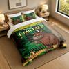 Ensemble de literie 3 piècesLe Gruffalo Drap de lit doux et deux taies d'oreiller Décor de chambre à coucher pour la maison