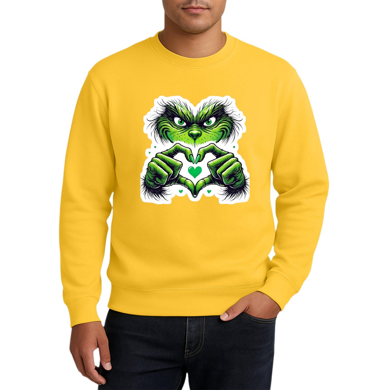 

Мужской пуловер с длинным рукавом, толстовка со стойкой, повседневного кроя, с высоким воротником, базовая рубашка из овечьей шерсти L жёлтый