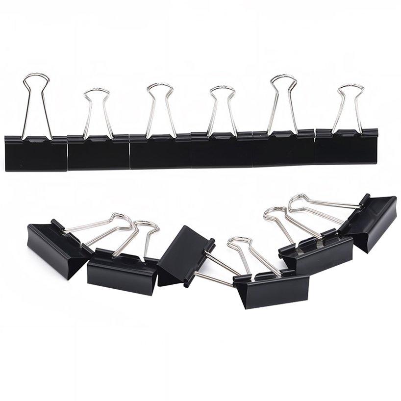 Office Document Clamps Binder Clips Foldback Office Supplies Black Grip Clamps