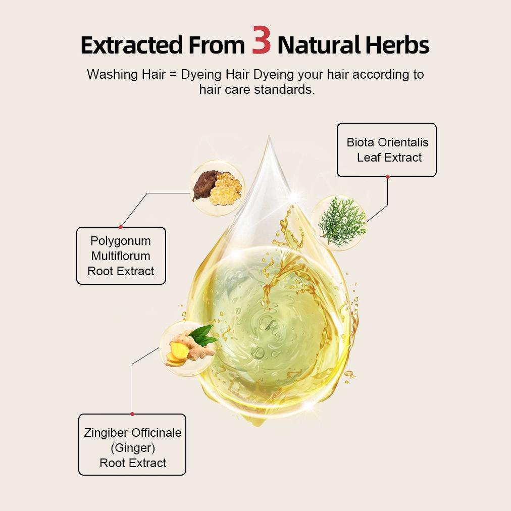 Cross-Border Plant-Based Bubble Hair Dye - Gentle, Non-Irritating Full Coverage for Graying Hair