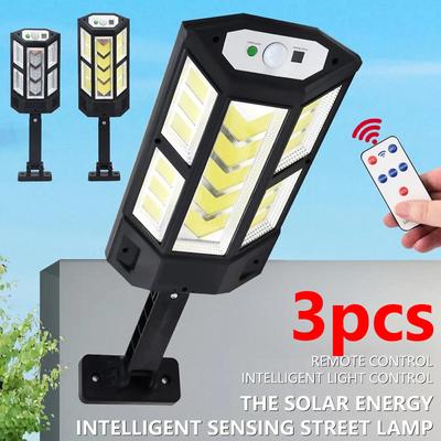 3 pezzi potente lampada solare esterna 3 modalità sensore di movimento lampada solare esterna IPX65 luce solare cortile strada illuminazione solare esterna