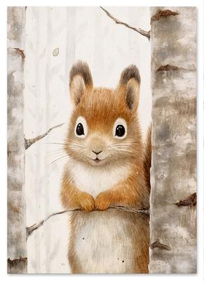 Pôster para criança esquilo