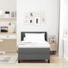 Box Spring Bed with Headboard Dark Grey 200 X 100 Cm Fabric