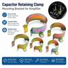 1Pcs Iron Capacitor Mounting Clip Zinc Plated Amplifier Fixing Parts for Amplifier Fixing