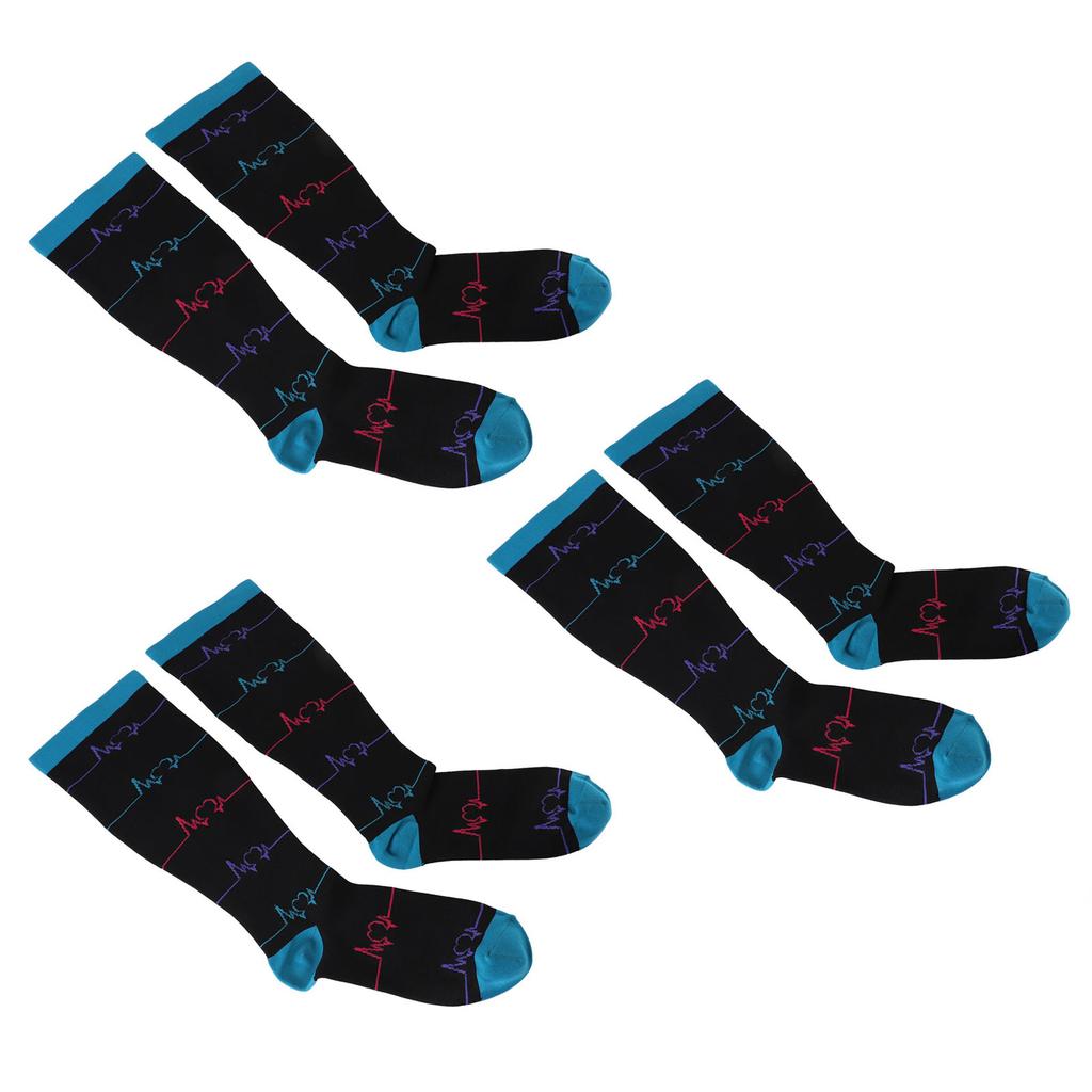 Kompressionsstrümpfe in Übergröße für Damen und Herren, breite Wade, extra kniehoch, Unterstützung für die Durchblutung, 3 Paar 