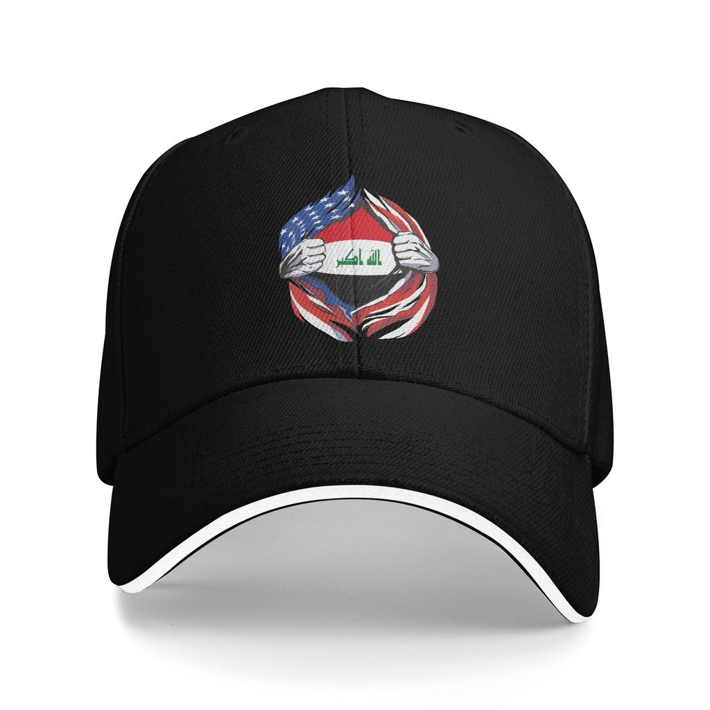 Iraq Flag Accessories Unisex Women Baseball Cap Dad Hat Unique Design Outdoor Headwear Adjustable Fit Snapback Cap