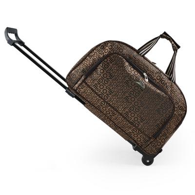 Bolsa de viagem feminina Bolsa de bagagem de estudante Bolsa de mão de grande capacidade Mala sobre rodas Bolsas leves de carrinho