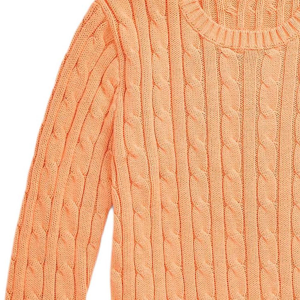 Polo Ralph Lauren Sweater Ss25 Solid Color Round Neck Long Sleeve Knitwear Kids sweater Orange 313901316-015