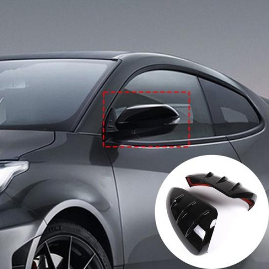 Glossy Black Side Rear View Mirror Cover Cap Trim For Toyota Yaris Cross +