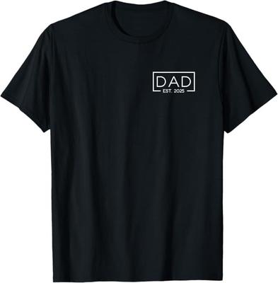 Papa Est. 2025 Logo Vater 2025 wird geladen Neuer Papa 2025 T-Shirt