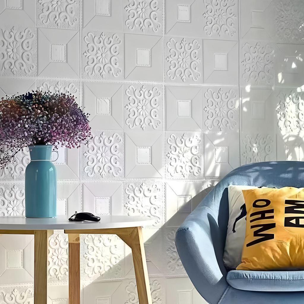 Self-Adhesive 3D Waterproof Wall & Ceiling Sticker for Living Room Decor
