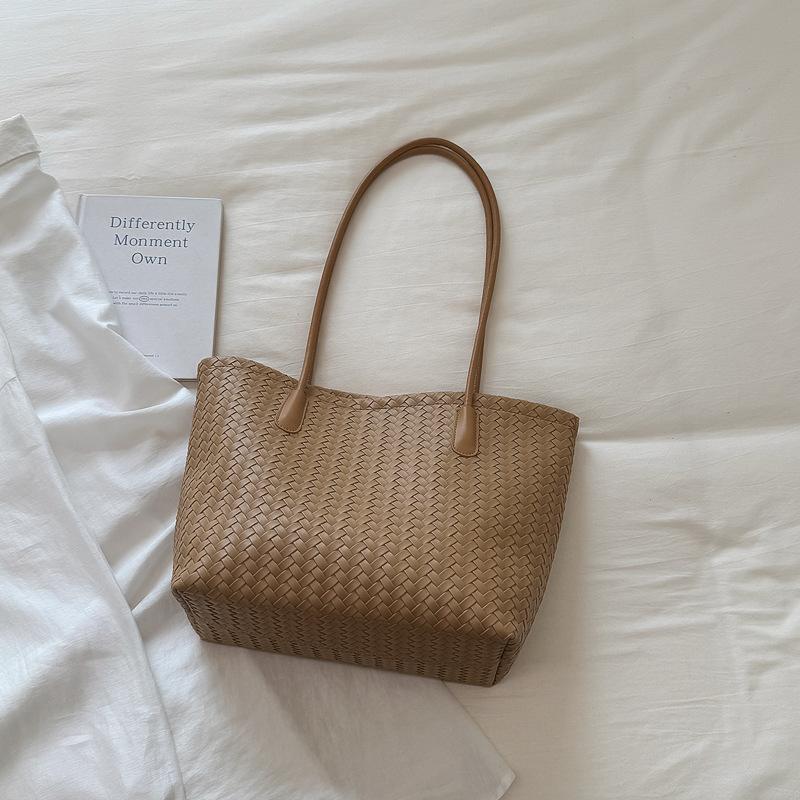 Tote Bag - Retro Woven Shoulder Bag - Hand-held Underarm Bag