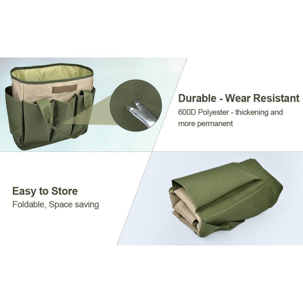 1PC Tool Storage Package 600D Oxford Cloth Garden Tool Bag 12"x6.4"x12inch Gardening Pots,Planters Accessories Storage Packaging