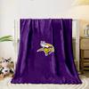 Purple Blanket with Viking Helmet Logo Design Flannel Blanket for Bedroom, Living Room, Sofa, and Nap Sofas.