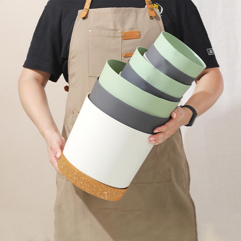 Self Watering Plant Pots Automatic Plastic Flowerpot Bottom Watering Planters with Saucer for Indoor Outdoor Plants Garden Decor