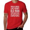 Walk Away I Am Grumpy Old Unisex Tshirt Tees Plain Unisexs Clothing