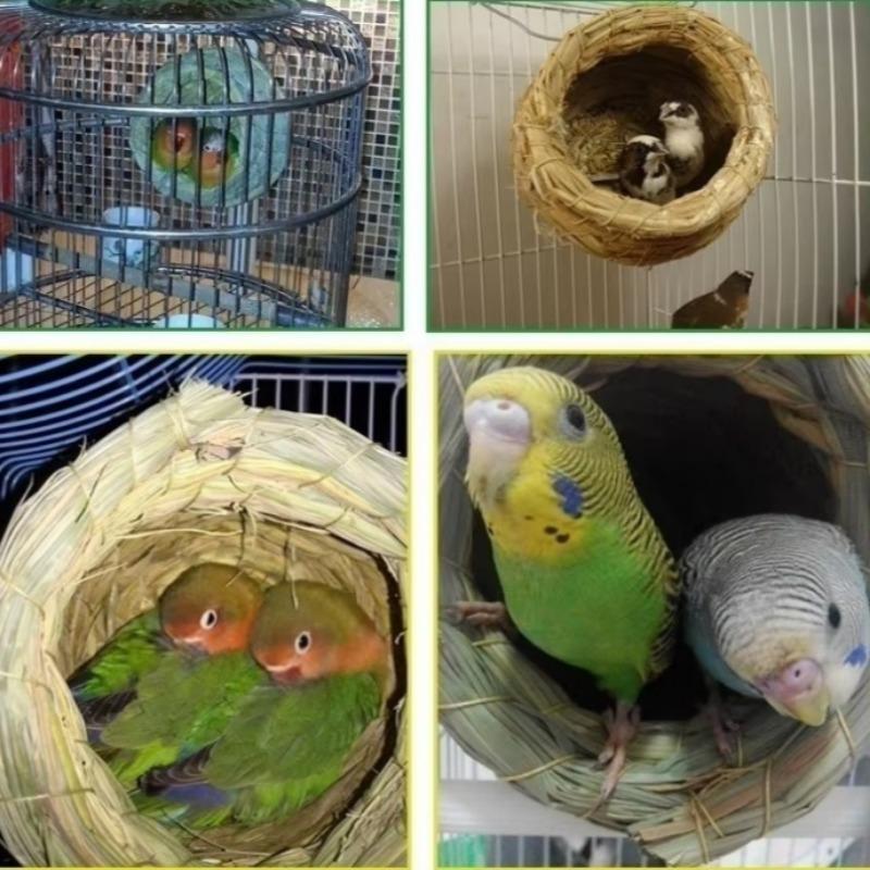 Handmade Grass Woven Bird Nest Xuan Feng Parrot Hummingbird Hanging Birds House Pet Supplies Poultry Toys Grass Nest BreedingBox