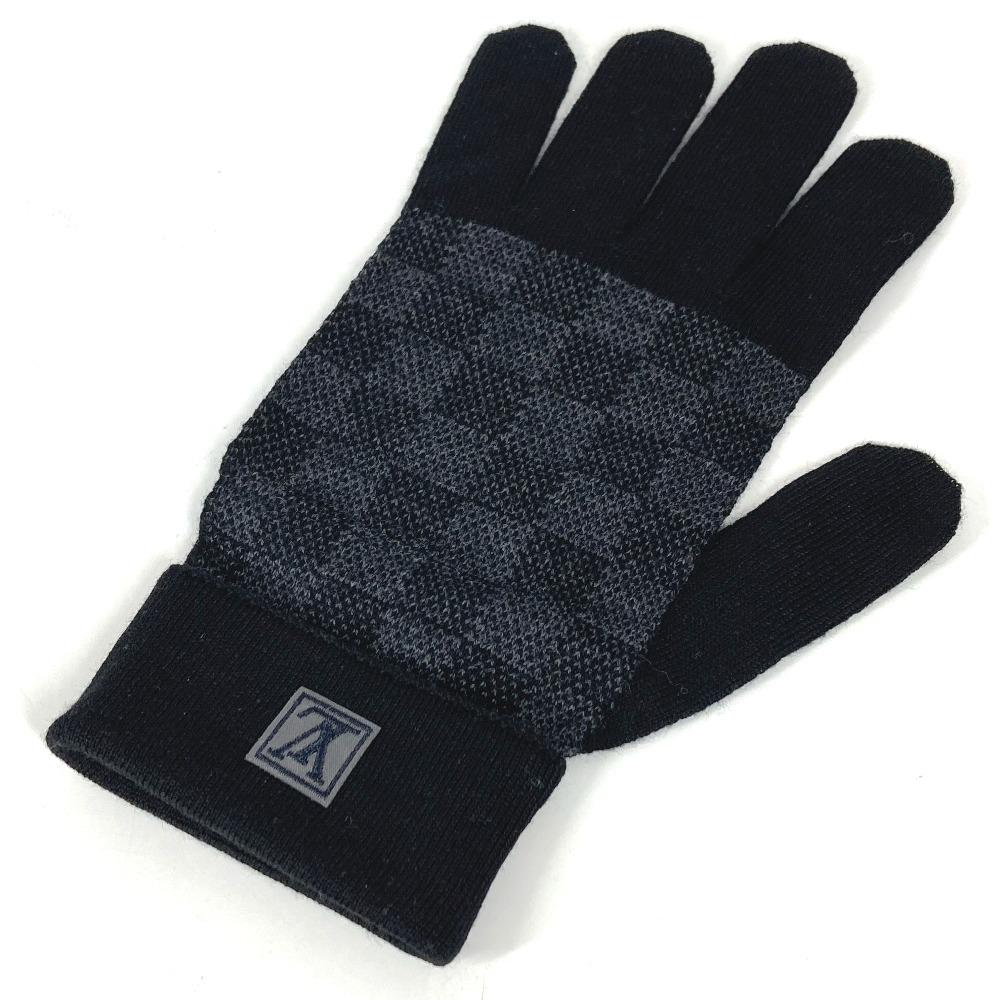 Louis Vuitton M70006 Damier Graphite Gon Petit gloves wool / polyester Black