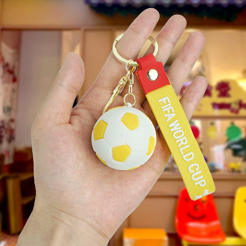 Cartoon World Cup Football PVC Keychain Pendant Ornament