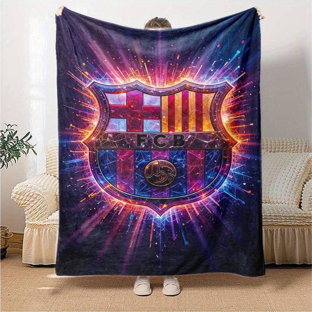 1 pezzo Coperta Morbida Calda FCB Coperta per Riposo per Divano Sofa Ufficio Letto Campeggio Viaggio, Confortevole