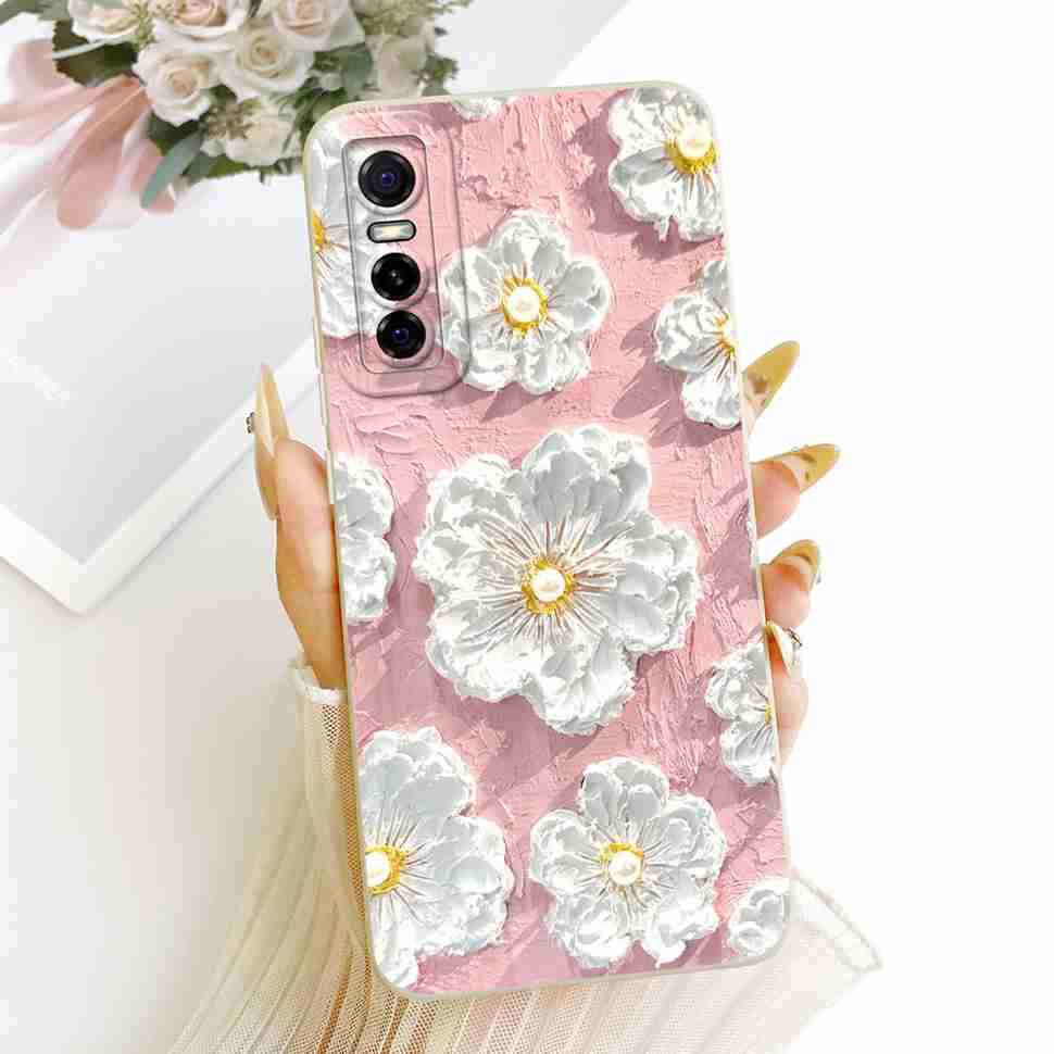 For vivo Y73s 5G V2031A Case Luxury Painting Silicone Back Cover For Vivo Y73S Y 73s 5G 6.44" Mobile Phone Protection Cases