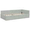 Corner Bed Frame with Headboard Light Gray 90 Cm X 200 Cm Velvet