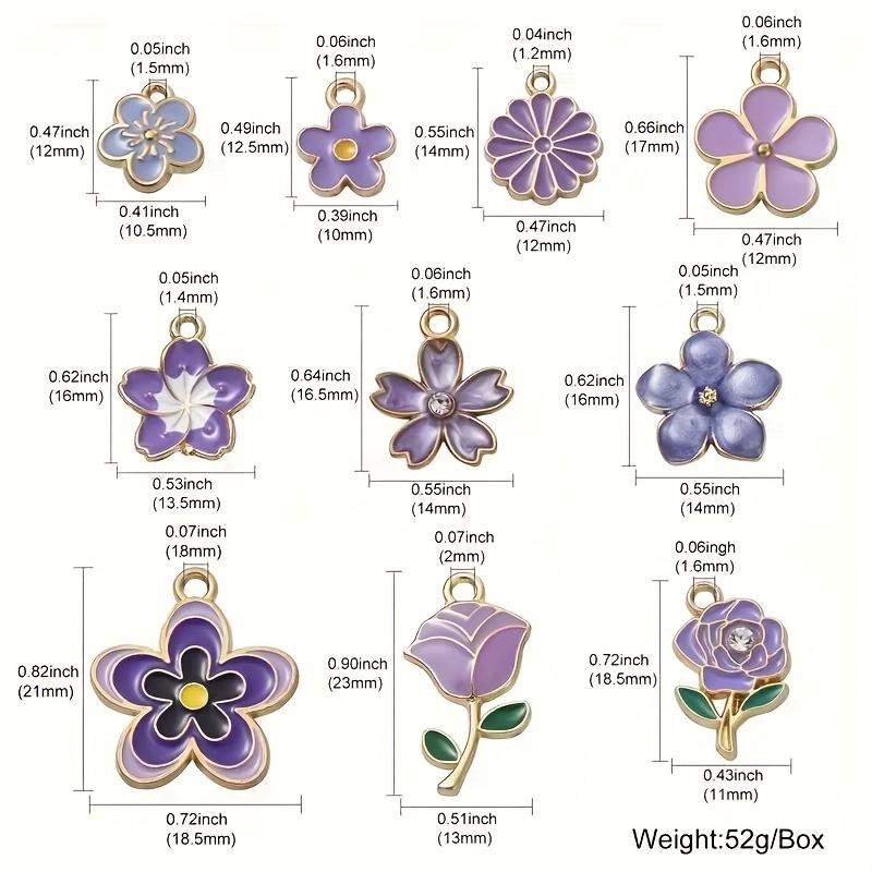 20pcs Elegant Enamel Charm Set, Jewelry Making Accessories Pendant,  for DIY Small Gifts for Friends and Family