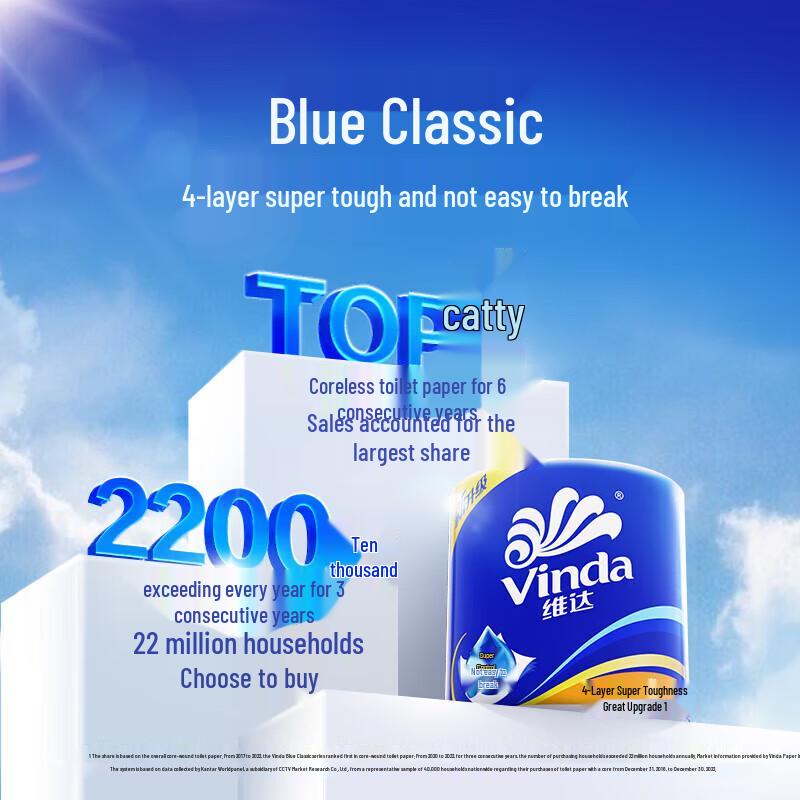 Vinda Cotton Soft Thickened 4-Ply Toilet Paper