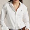 Polo Ralph Lauren Solid Color Brand Logo Long Sleeve Shirt Women Shirts White WMPOSHTNDO20755-100