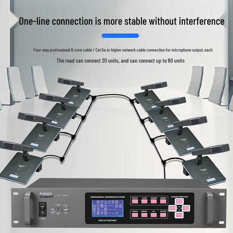KaYouLa Professional Wired Gooseneck Daisy-Chain Conference Microphone System (CN version)