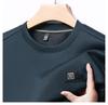 Men's Fleece-Lined Long-Sleeve Sweatshirt - Winter Casual Round Neck Top