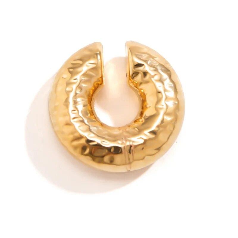 Punk Thick Ear Clip for Women Without Piercing Geometric Clip Earrings Simple Ear CuffJewelry  Personality Jewelry Metal Accessories