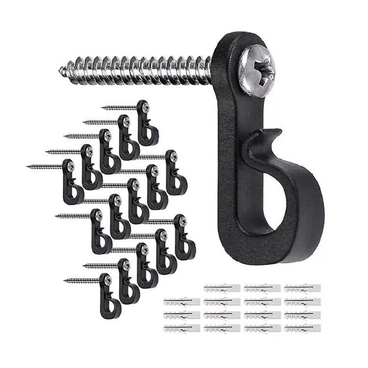 Mehrzweck-Kunststoffhaken Heimzubehör für den Außenbereich Großartig zum Aufhängen von Lichterketten und zum Ordnen von Kabeln