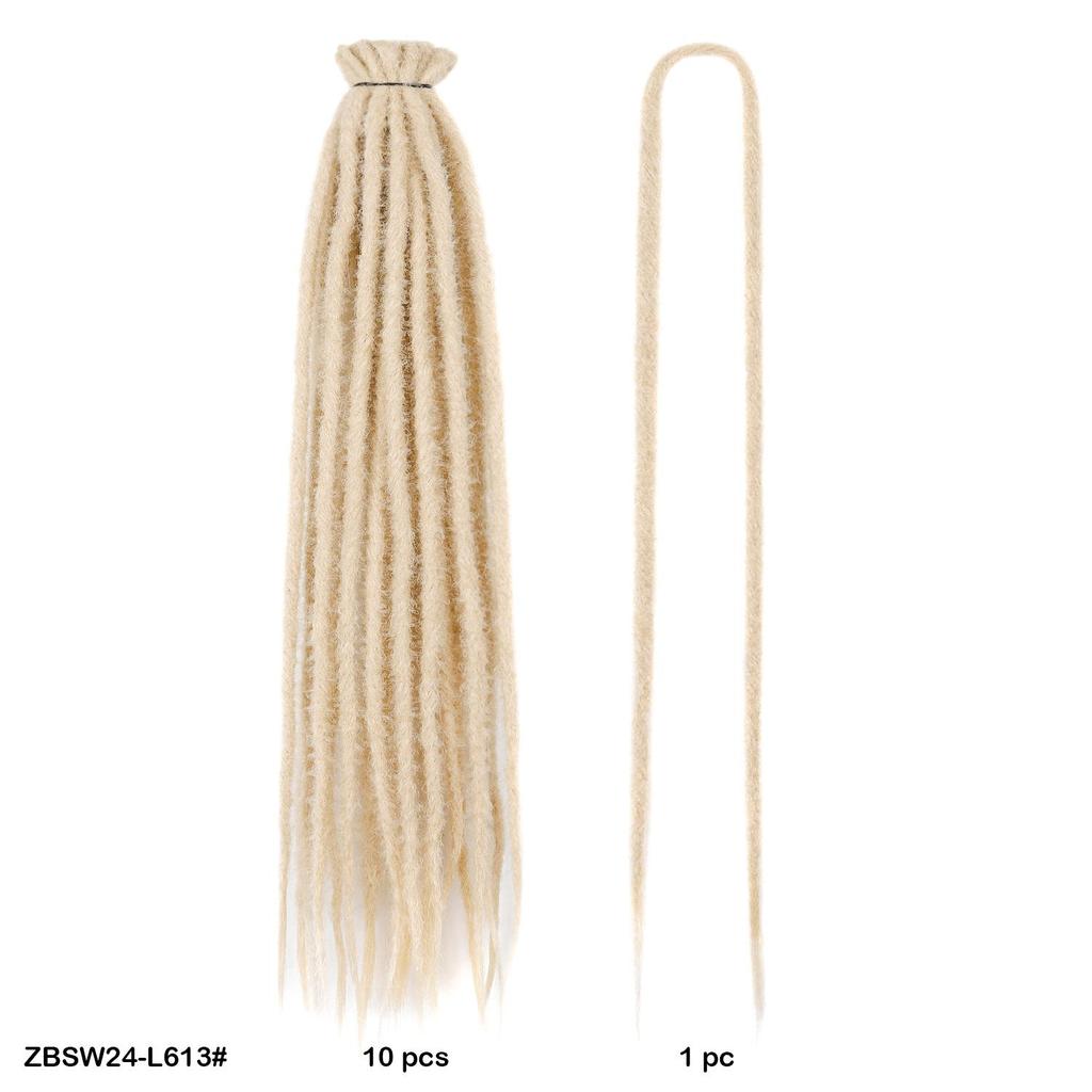 10 Stück/Lot Häkelhaar Dreadlock Doppel Afro Flechthaarverlängerung 24 Zoll Häkel-Box Braids Haar Synthetische Schwarze Zöpfe für Frauen