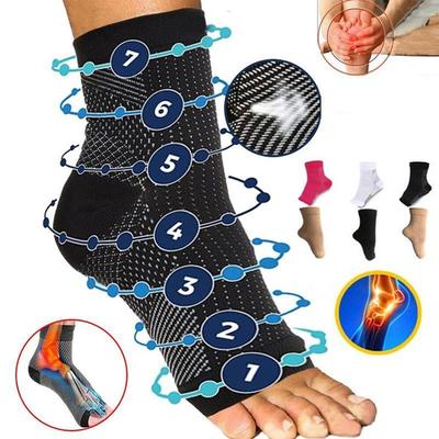 Meias de compressão anti-fadiga para pés, suporte para tornozelo, alívio de circulação, dor, esporte, corrida, ioga