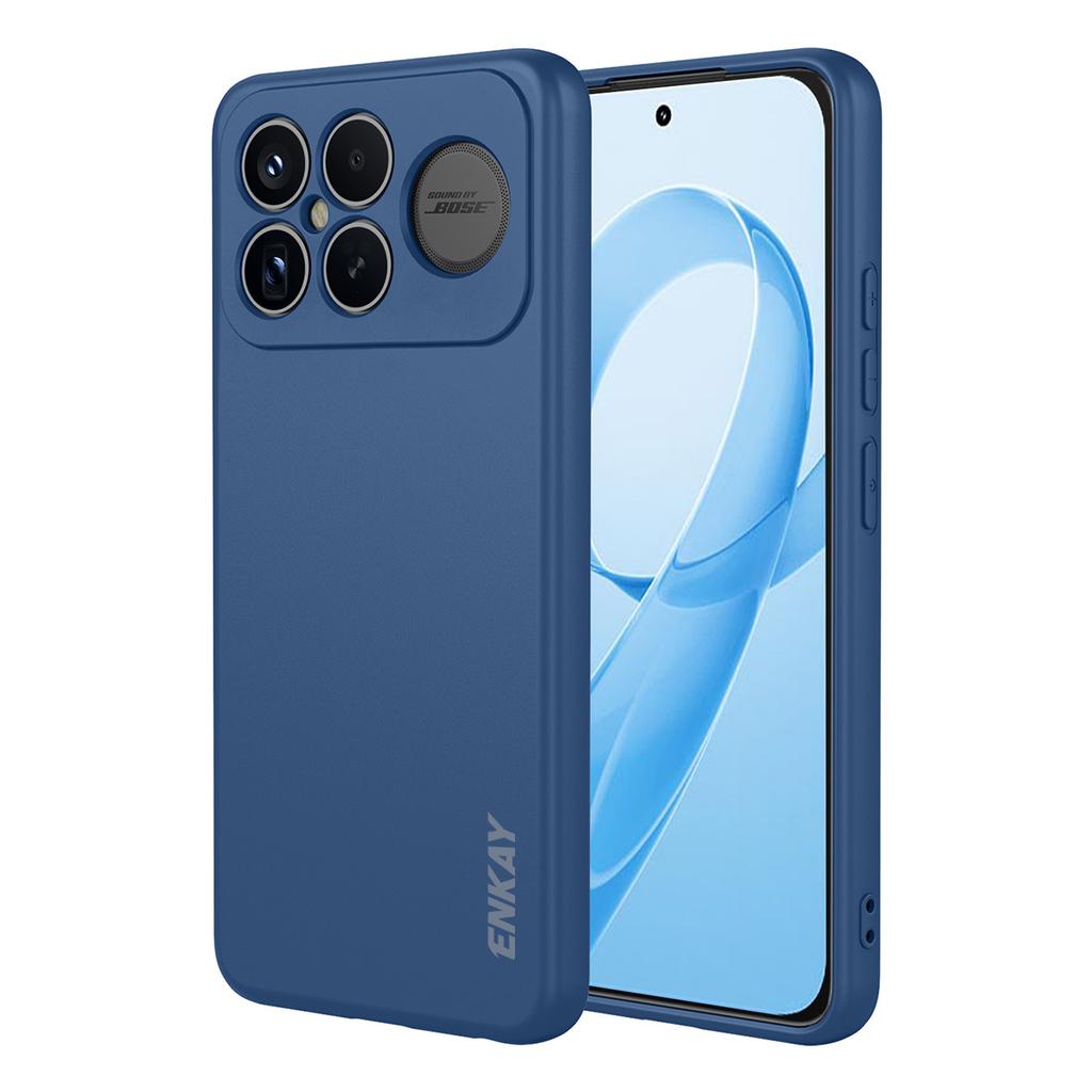 For Xiaomi Redmi K90 Pro Max 5G/Xiaomi Poco F8 Ultra Silicone Case ENKAY HAT PRINCE Straight Edge Cell Phone Back Cover