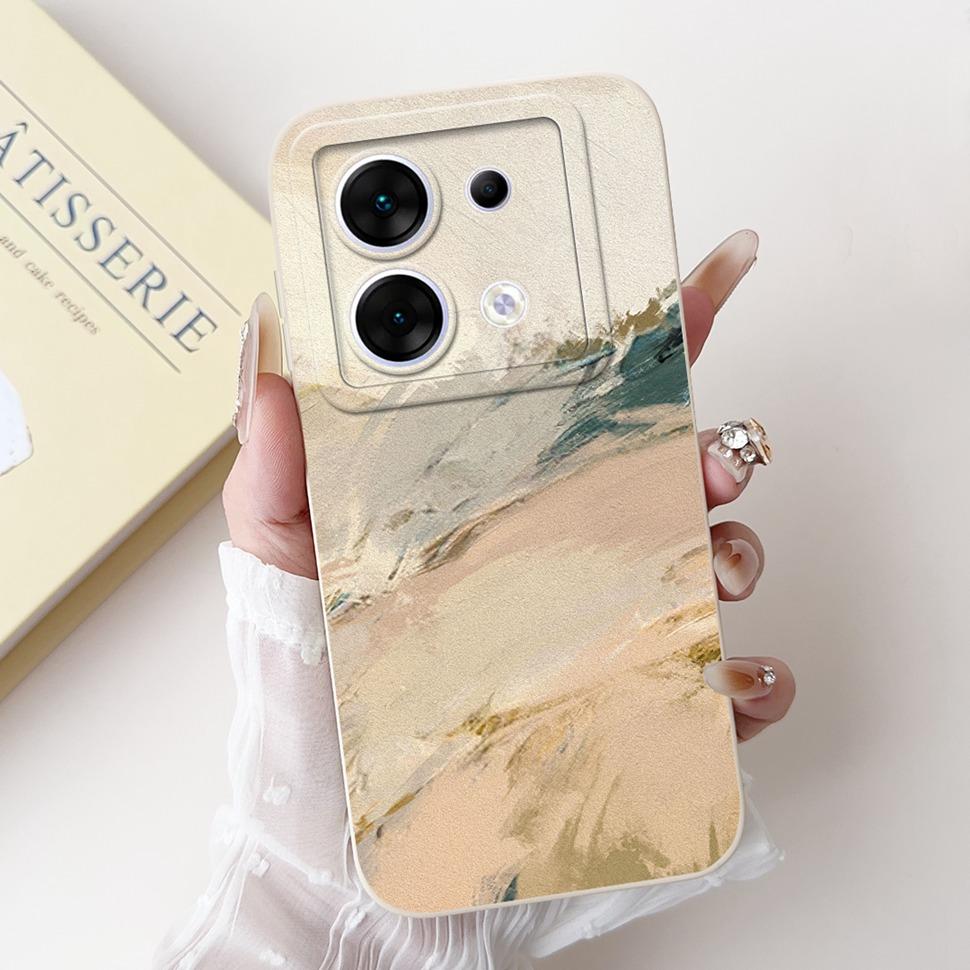 Stilvolle Blumenbemalte Hülle Für Infinix Zero 30 X6731 Case Weiche Silikon Handyhülle Für Infinix Zero 30 Zero30 5G Rückseite
