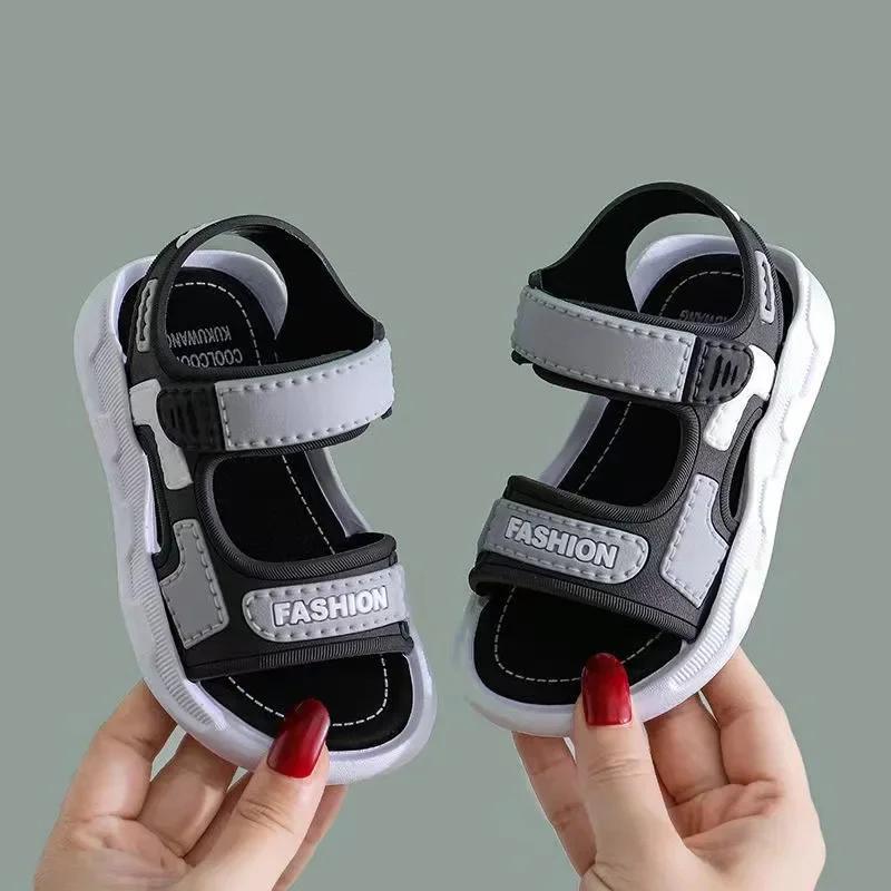 New children's summer boys and girls sandals Korean version of primary school students non-slip soft sole non-slip beach sandals