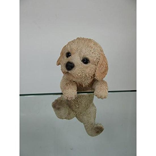 Toyosekiso Dog Ornament (Poodle) 14203 Beige Approx. 10.5 x 10.5 x 20.5 cm