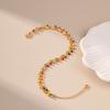 Bohemian Double Layer 18k Gold Plated Color Small Beads Ethnic Style Women Foot Anklet