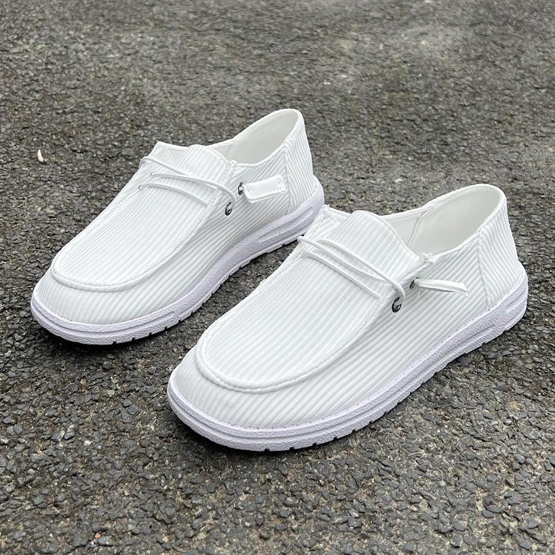 Mode Übergröße 43 Leichte Einzelne Schuhe Sommer Neu Runde Zehenpartie Flanellriemchen Weiche Sohle Rutschfest Flache Niedrige Schuhe