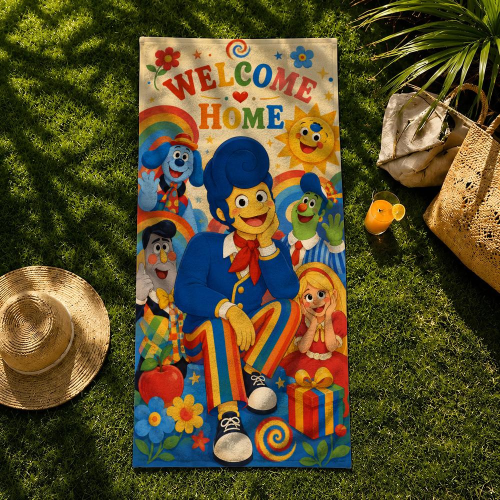 Animation Welcome Home Towel Towel beach towel, quick drying absorbent bath towel for Swim,Gym,Camping,Outdoor hot