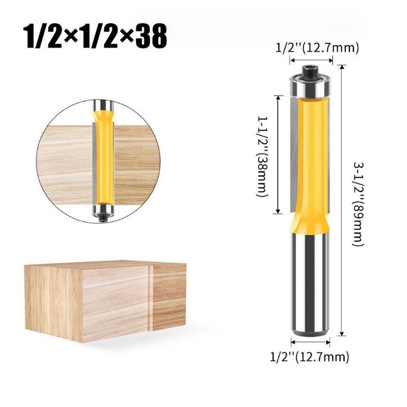 Στέλεχος 1/2 ιντσών 12mm 1/2 ιντσών Extra Long Straight Bit Router Routing Flush Trim Bits Wood Frile Cutter Εργαλεία ξυλουργικής
