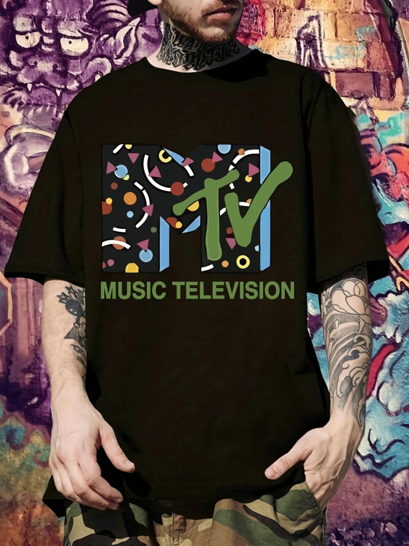 MTV Music Television Graphic T-shirt - Casual Short Sleeve Crew Neck M