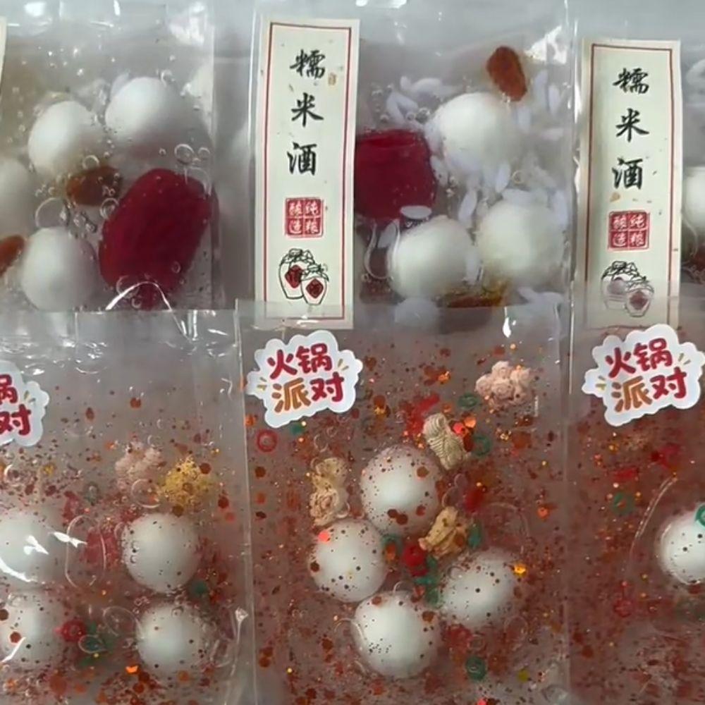 Crunch Sound Squeeze Bag Food Theme Crispy Handmade Balls Crunchy Squishy Ball Kids Adults