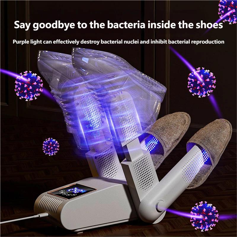 Shoe Dryer Portable Electric Shoe and Boot Dryer 180° Folding Design Smart Display for Shoes Gloves Hats Socks Ski Boots