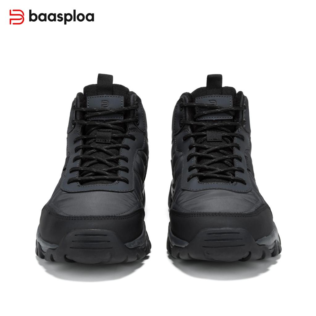 Baasploa Men's Autumn/Winter Outdoor Mountaineering Shoes and Boots Anti slip, Warm and Comfortable, Autumn/Winter Men's Shoes Promotion